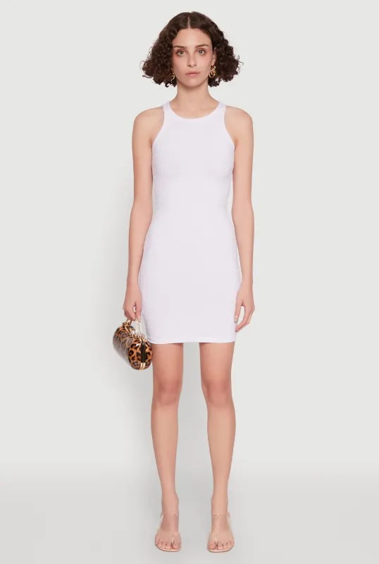 Ribbed Knit Tank Mini Dress sold by Rainbow