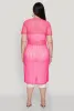Plus Size Shadow Stripe Slit Front Maxi Top sold by Rainbow