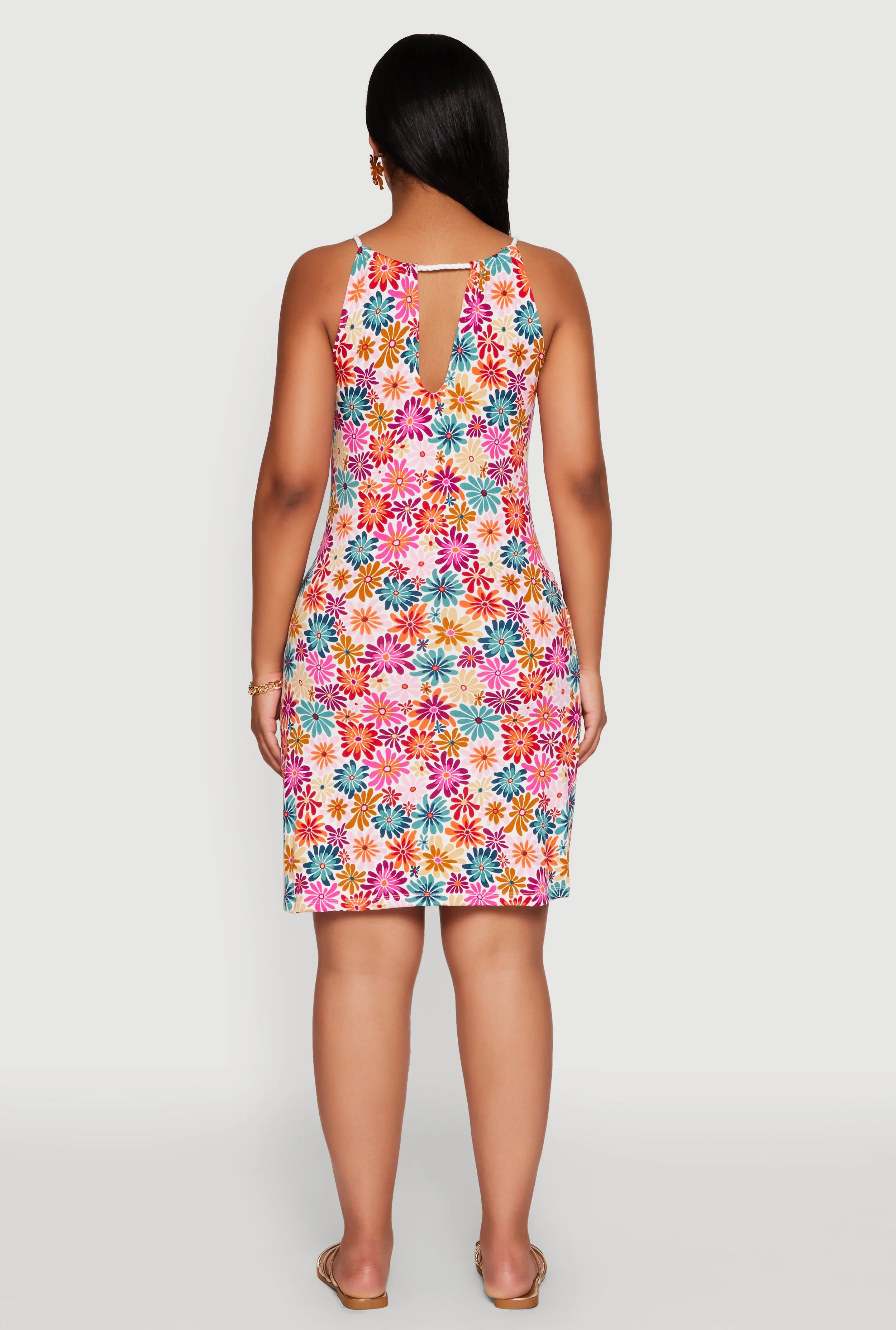 Floral Print Rope Strap Mini Dress sold by Rainbow product image thumbnail 5