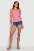 Gauze Knit Halter Peplum Top sold by Rainbow