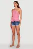 Gauze Knit Halter Peplum Top sold by Rainbow