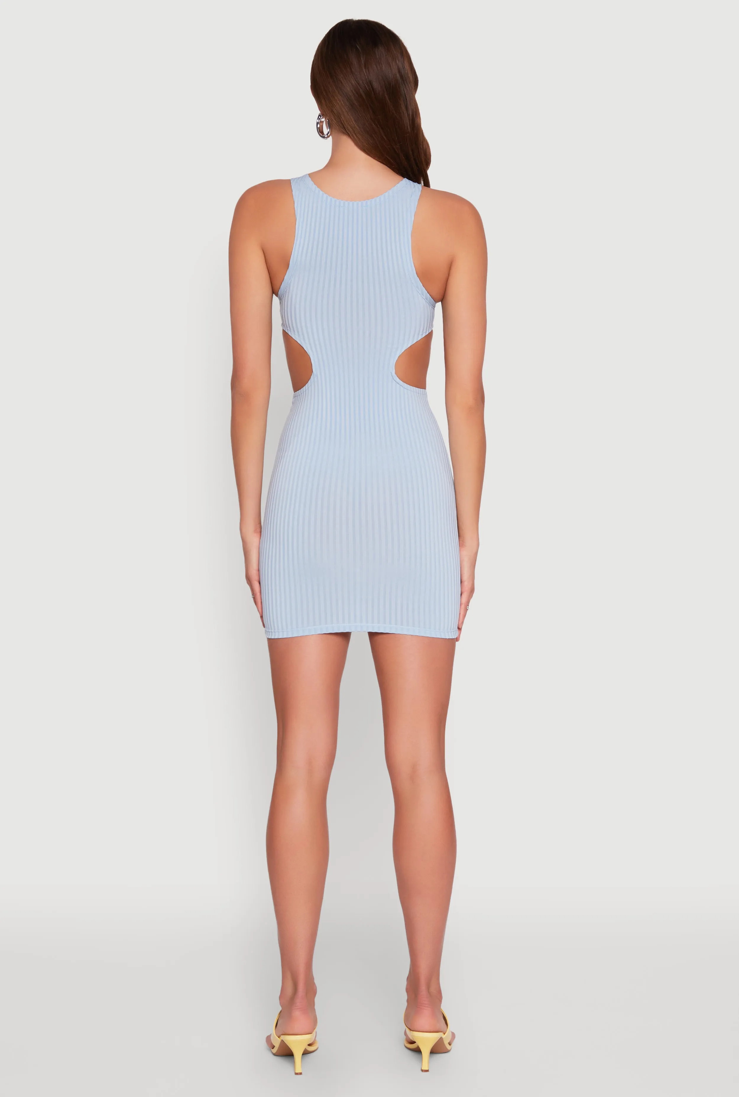 Ribbed Knit Cut Out Side Mini Dress sold by Rainbow product image thumbnail 5