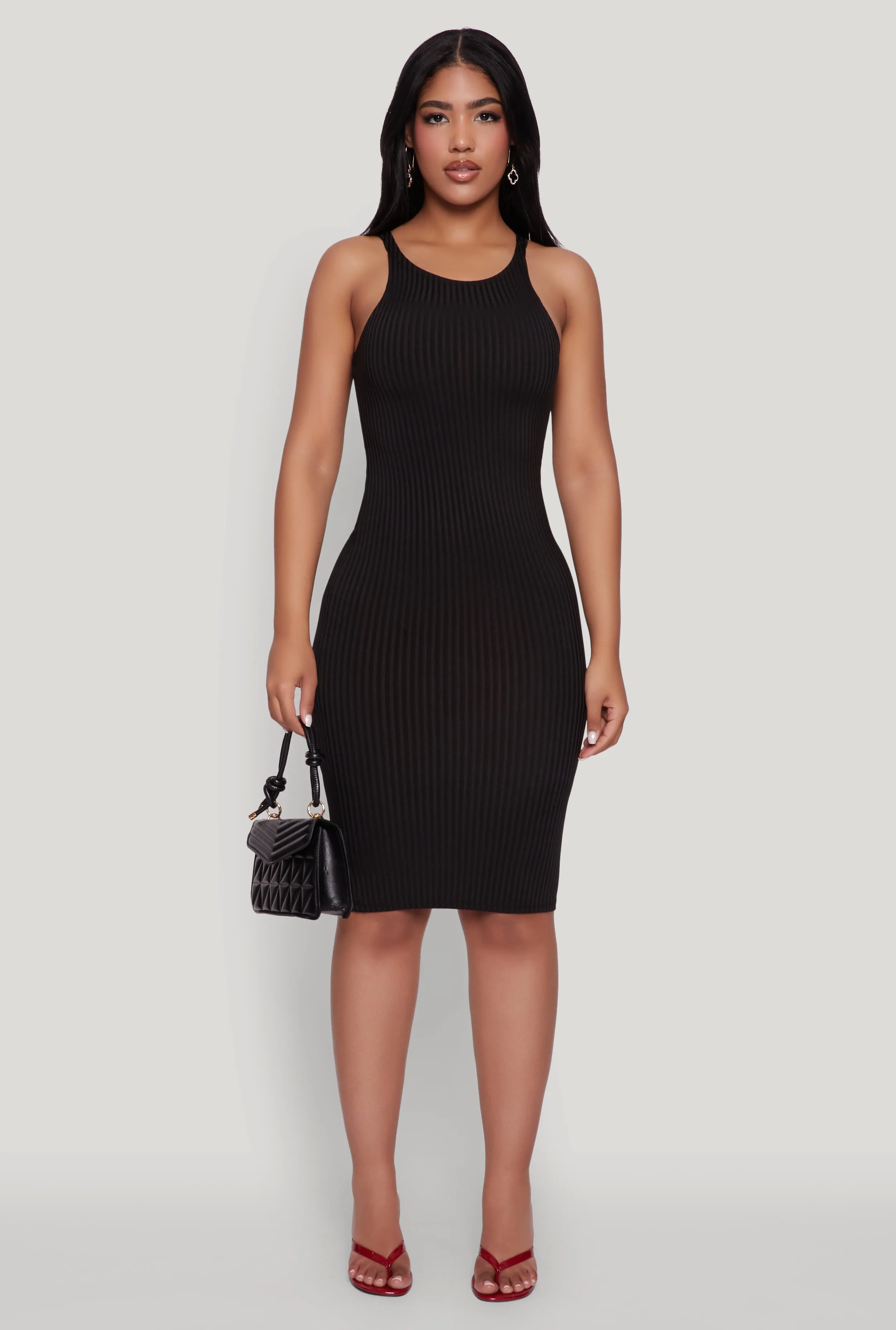 Ribbed Knit Midi Tank Dress sold by Rainbow product image thumbnail 2