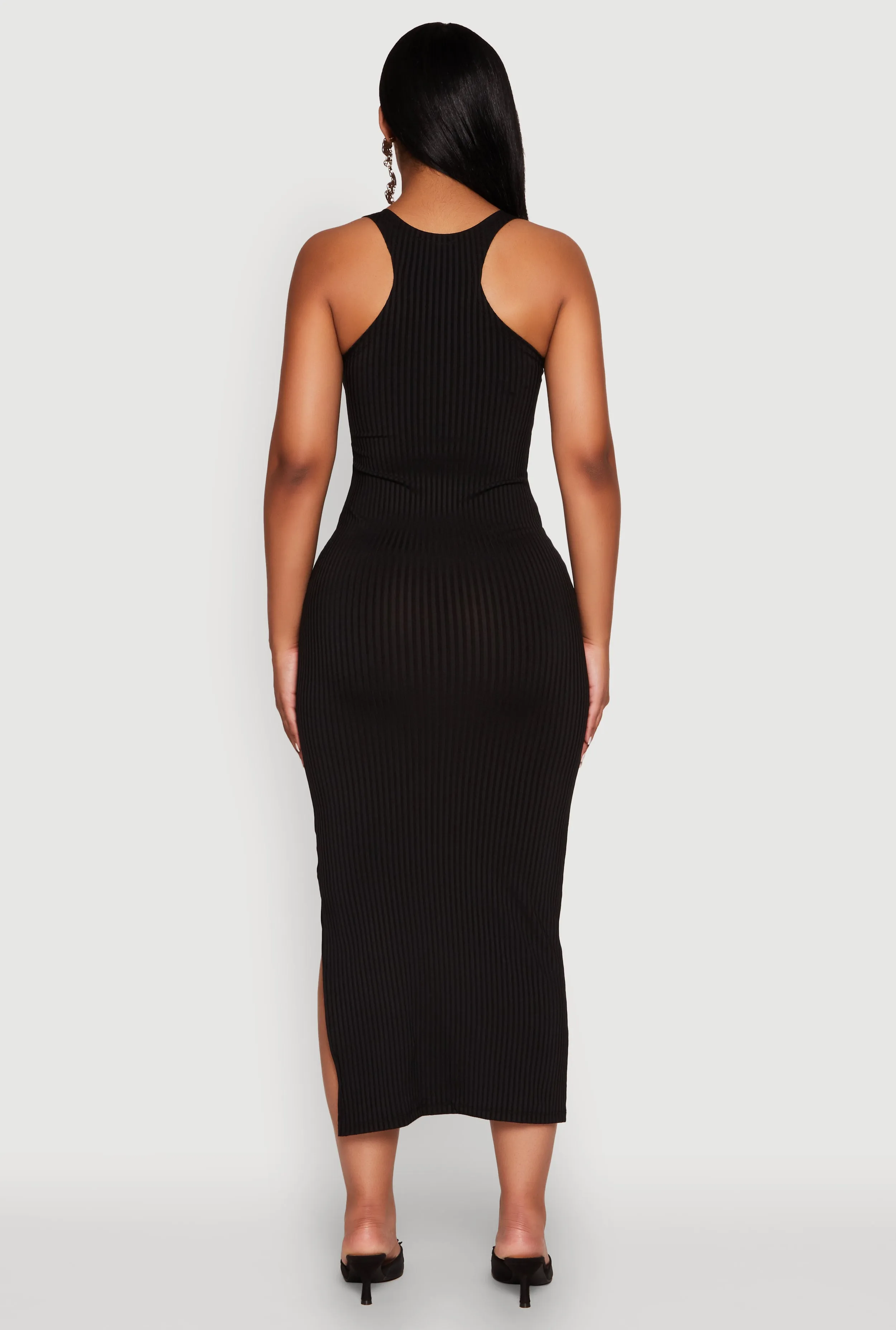 Ribbed Knit Racerback Maxi Tank Dress sold by Rainbow product image thumbnail 5