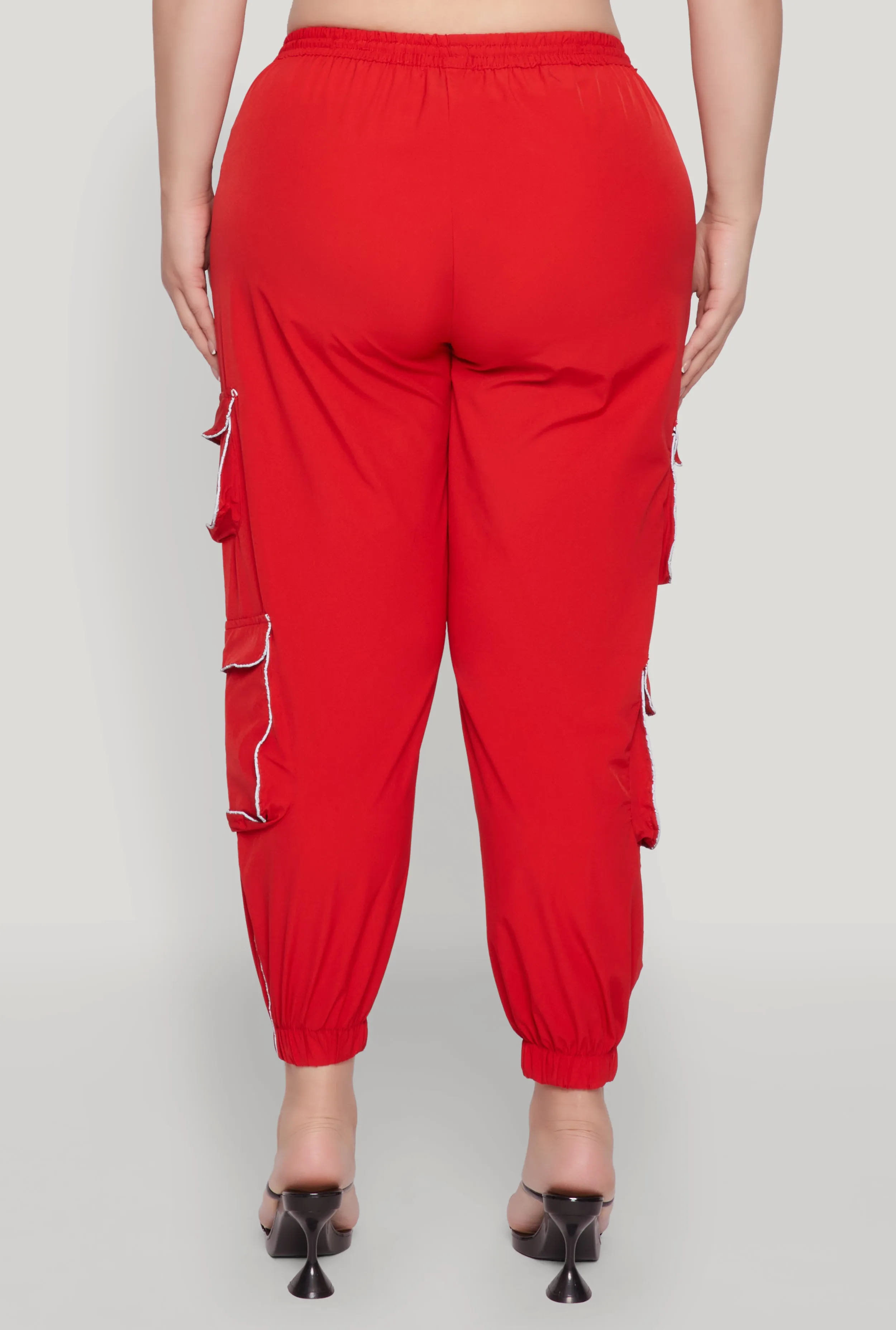 Plus Size Drawstring Cargo Pocket Joggers sold by Rainbow product image thumbnail 5