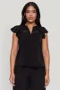 Iris Crepe Knit Flutter Sleeve Blouse sold by Rainbow