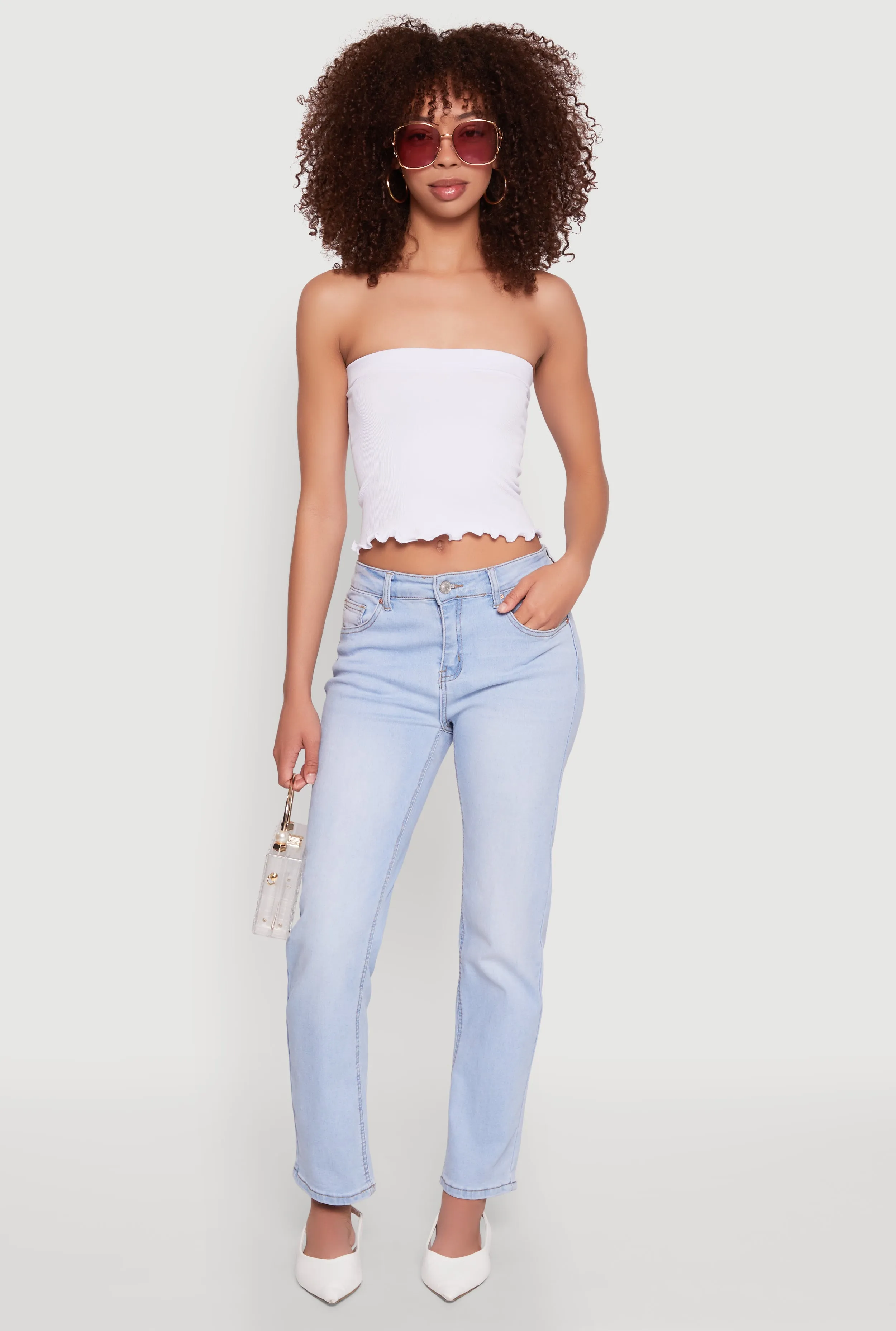 Lettuce Edge Seamless Tube Top sold by Rainbow