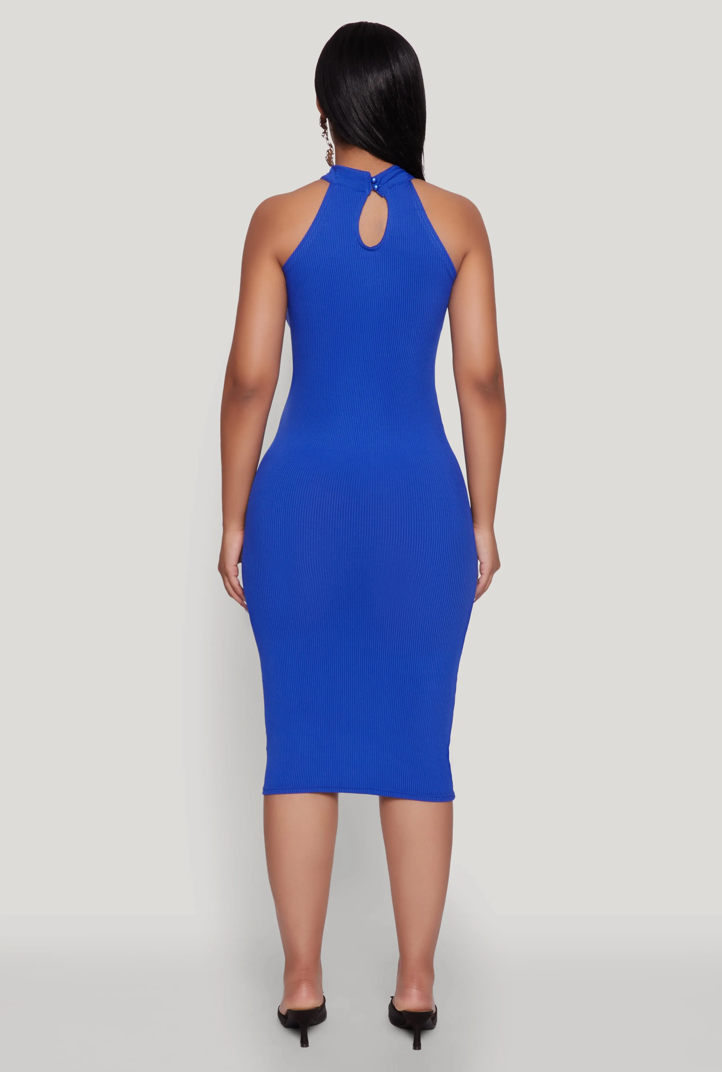 Rib Knit Halter Midi Dress sold by Rainbow product image thumbnail 5