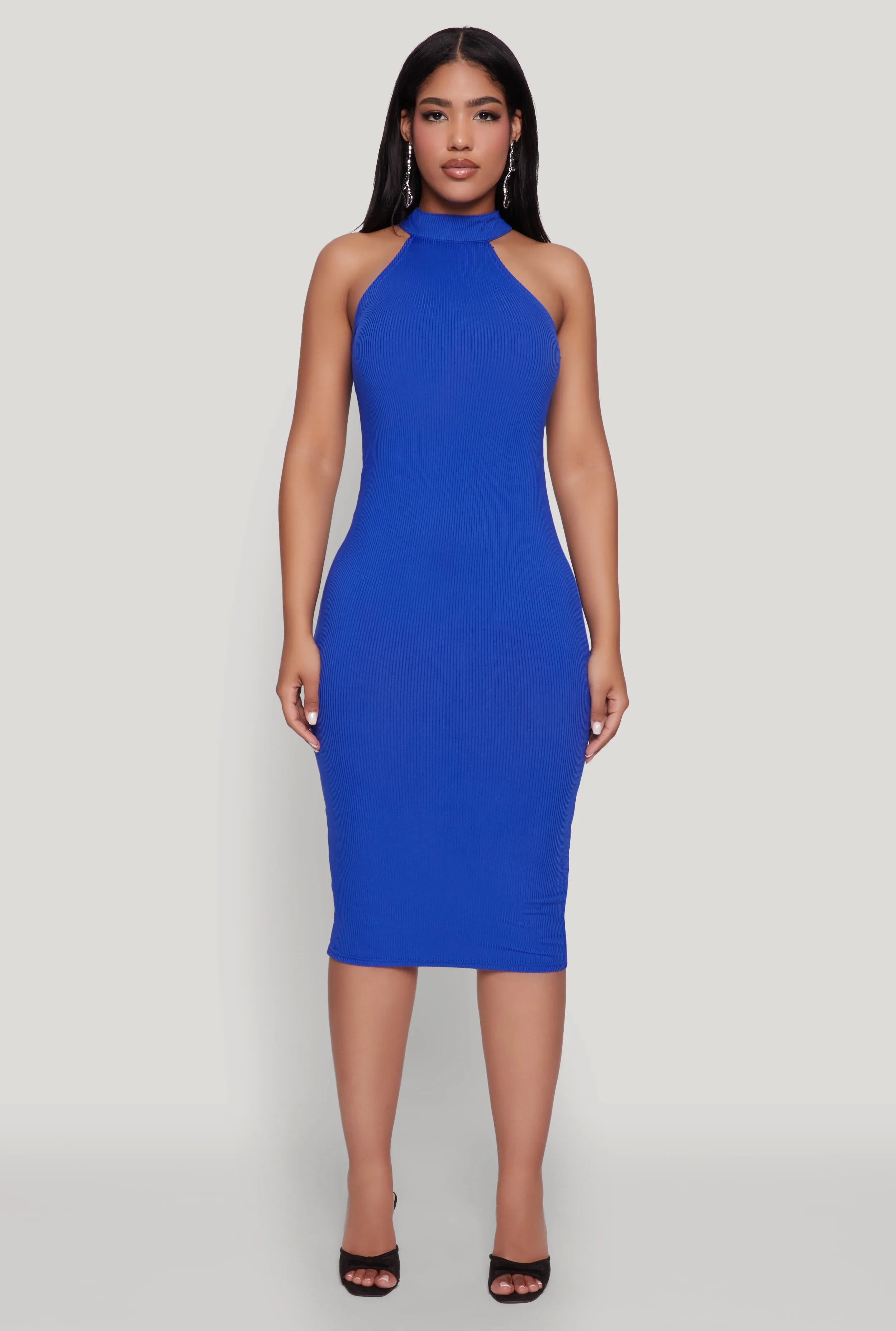 Rib Knit Halter Midi Dress sold by Rainbow product image thumbnail 2