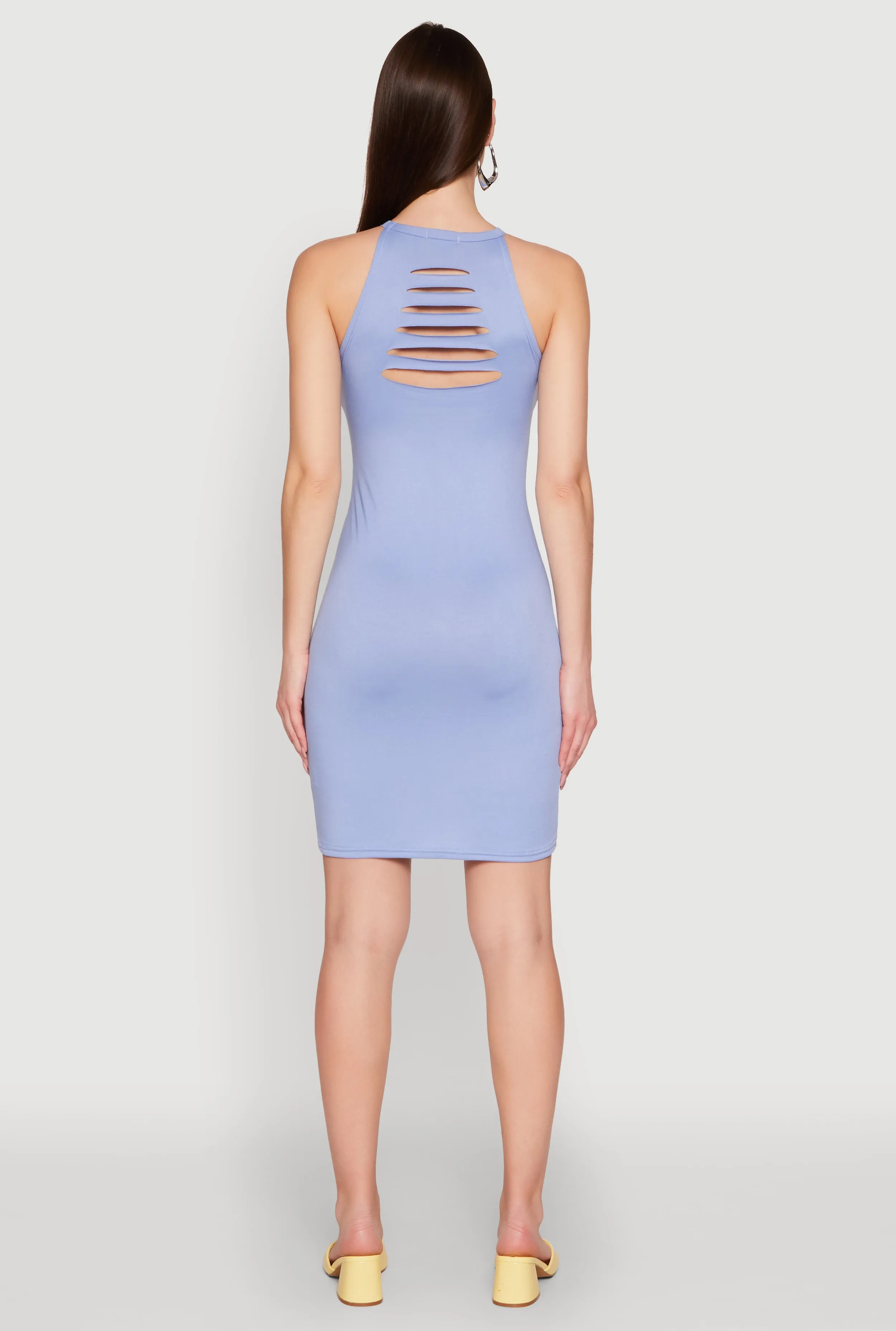 Laser Cut Halter Mini Dress sold by Rainbow product image thumbnail 5