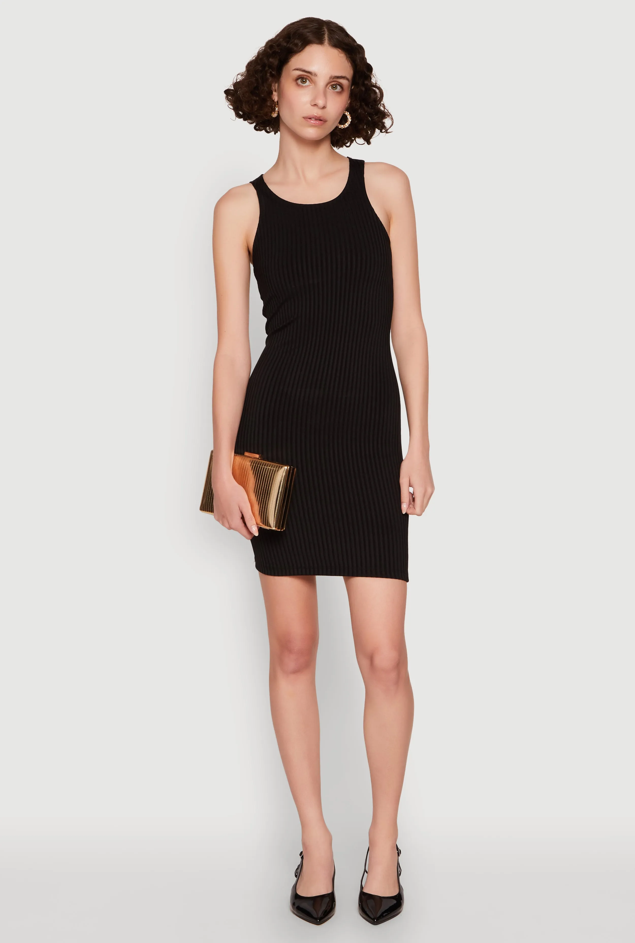 Ribbed Knit Tank Mini Dress sold by Rainbow product image thumbnail 2