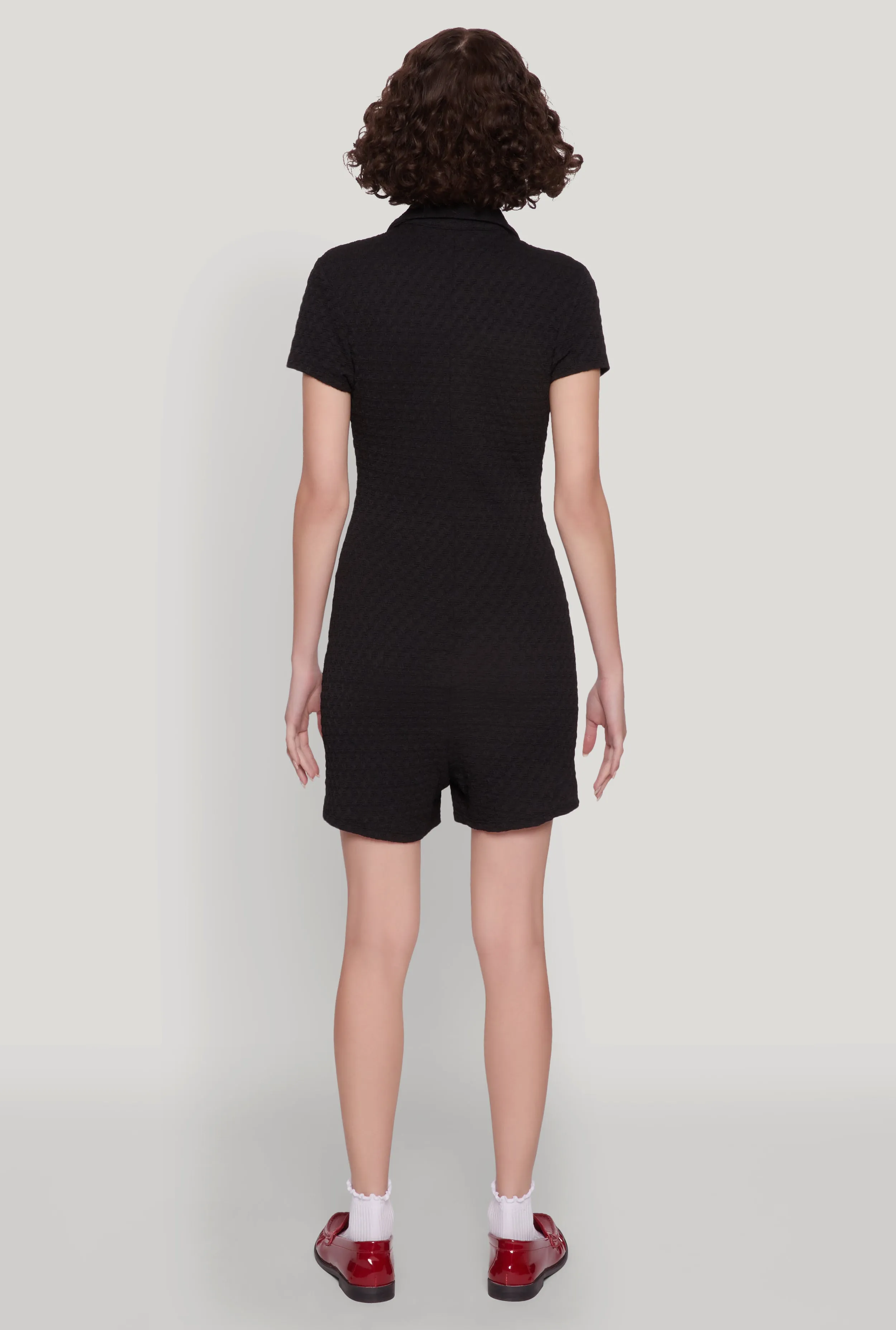 Iris Textured Knit Short Sleeve Romper sold by Rainbow product image thumbnail 5