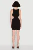 Ribbed Knit Cut Out Side Mini Dress sold by Rainbow