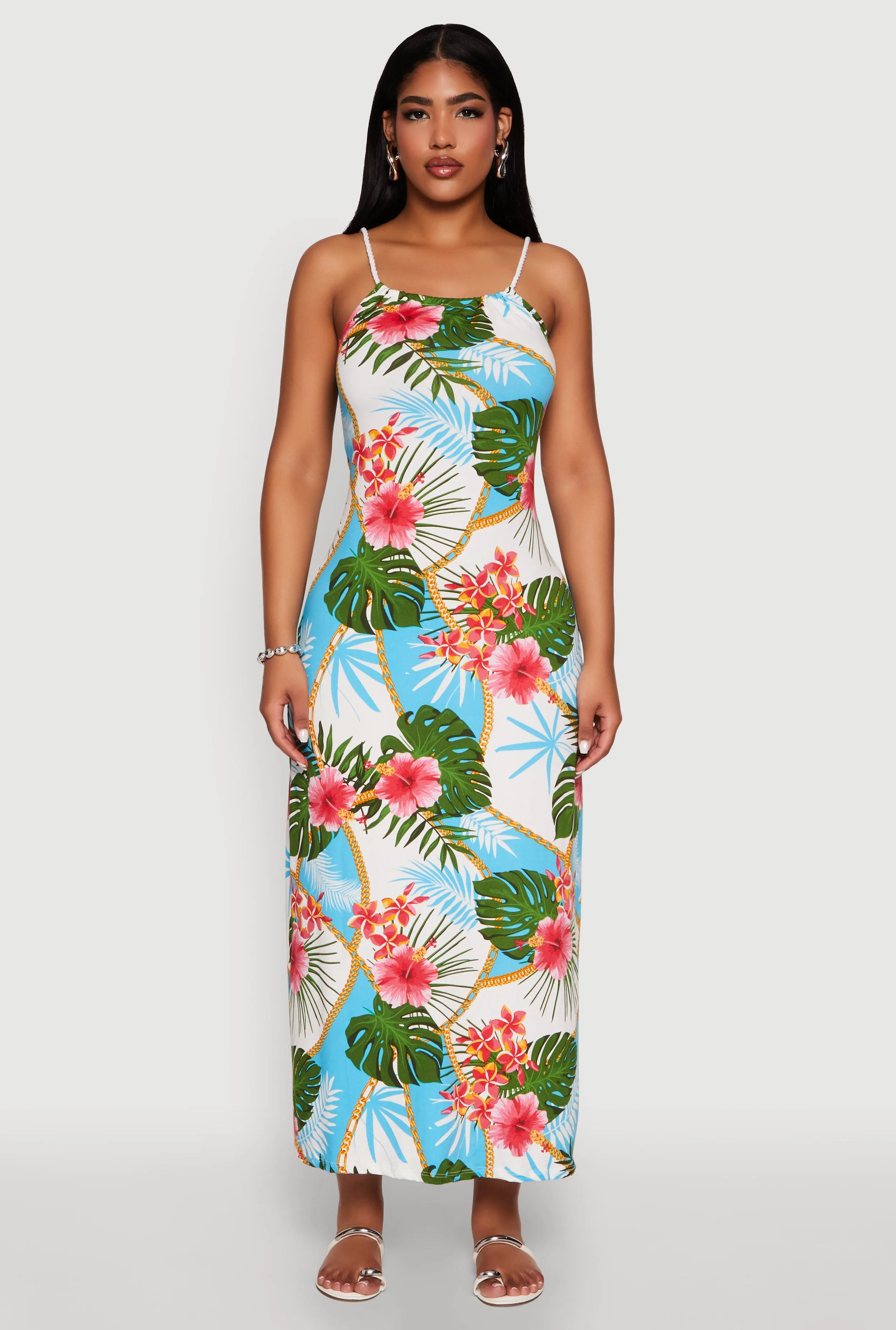Tropical Chain Print Maxi Sundress sold by Rainbow product image thumbnail 2