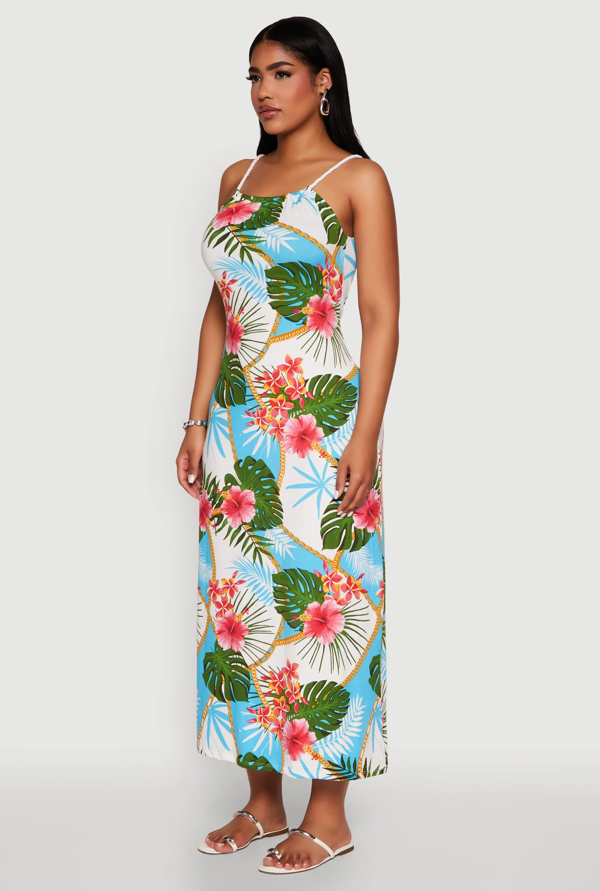 Tropical Chain Print Maxi Sundress sold by Rainbow product image thumbnail 3