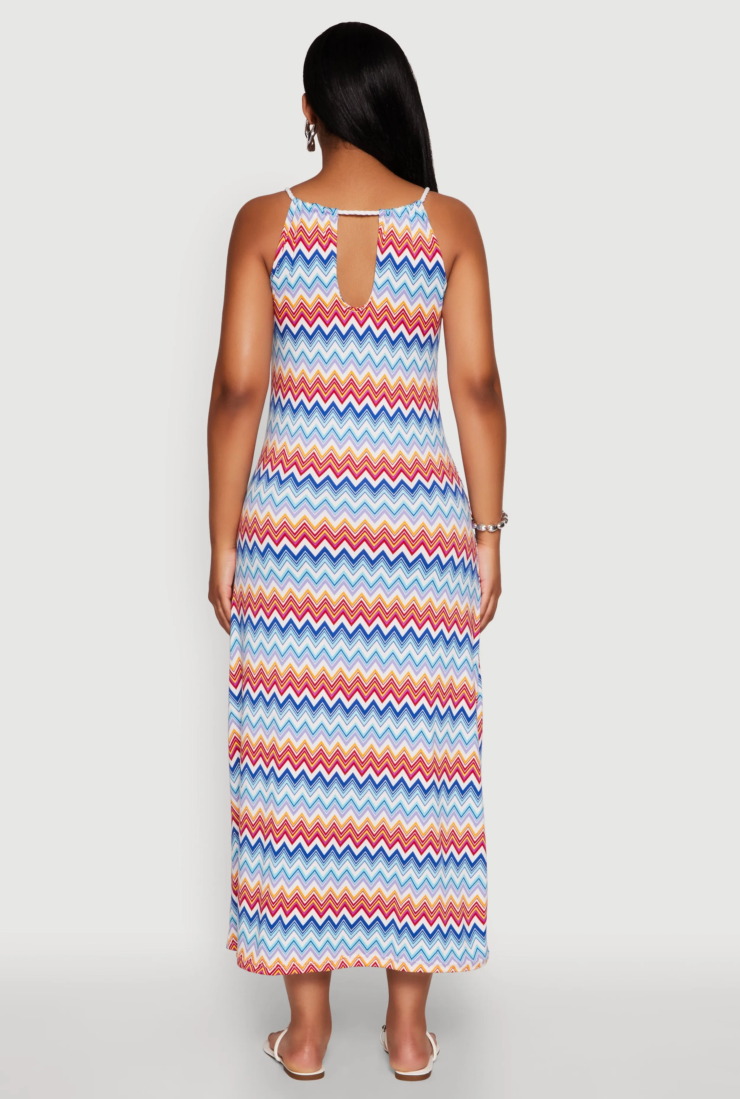 Chevron Print Rope Strap Maxi Dress sold by Rainbow product image thumbnail 5