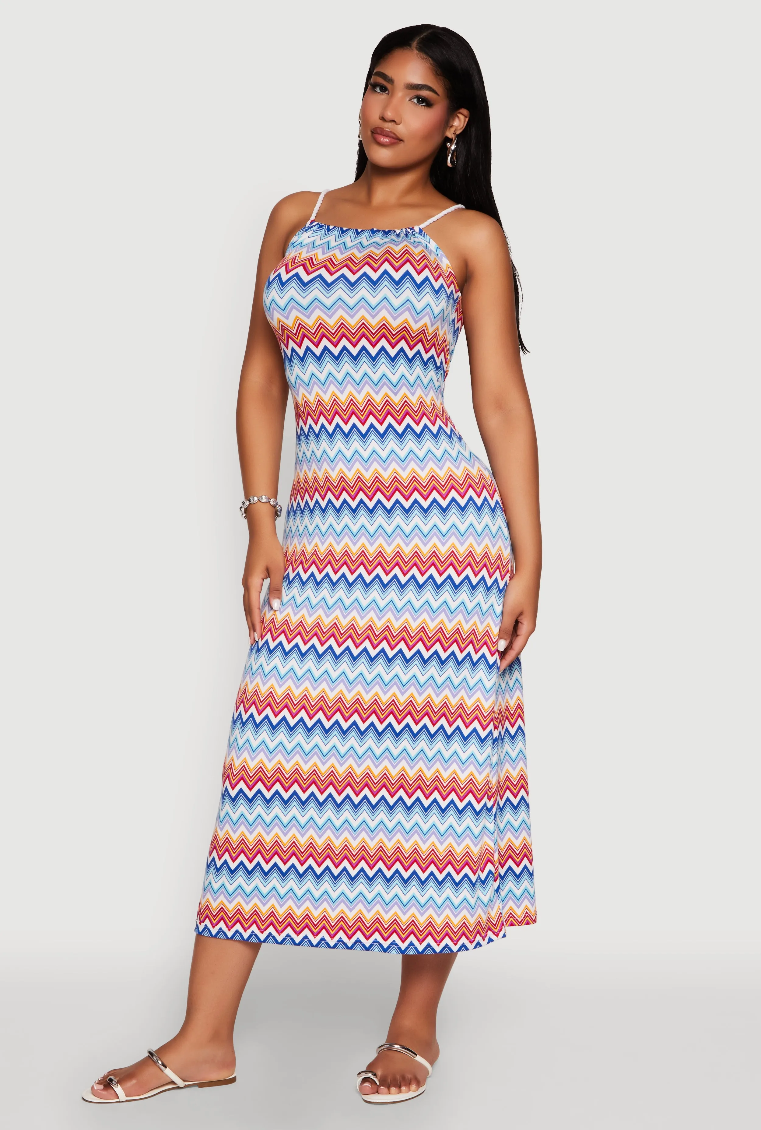 Chevron Print Rope Strap Maxi Dress sold by Rainbow product image thumbnail 2