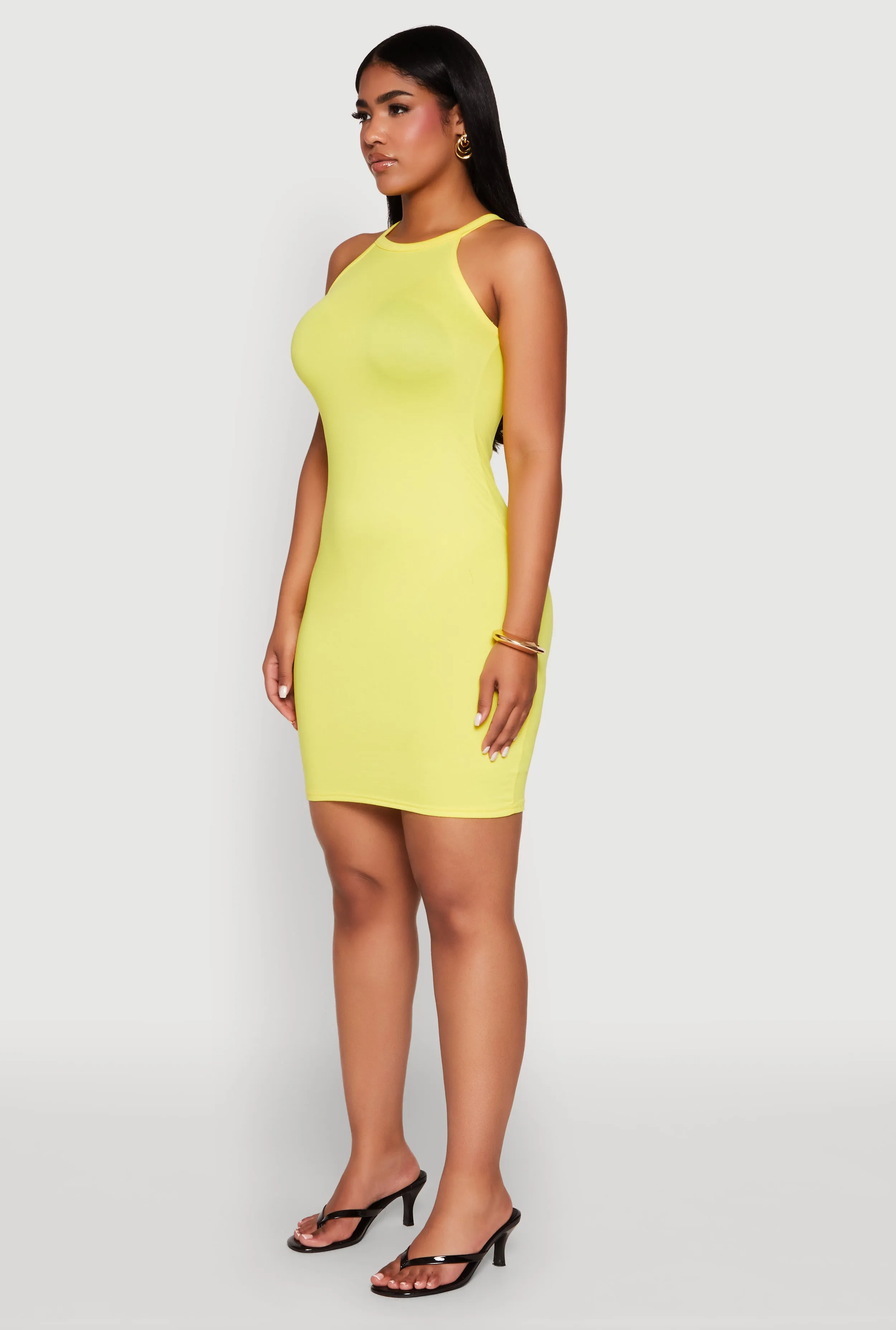 Laser Cut Halter Mini Dress sold by Rainbow product image thumbnail 3