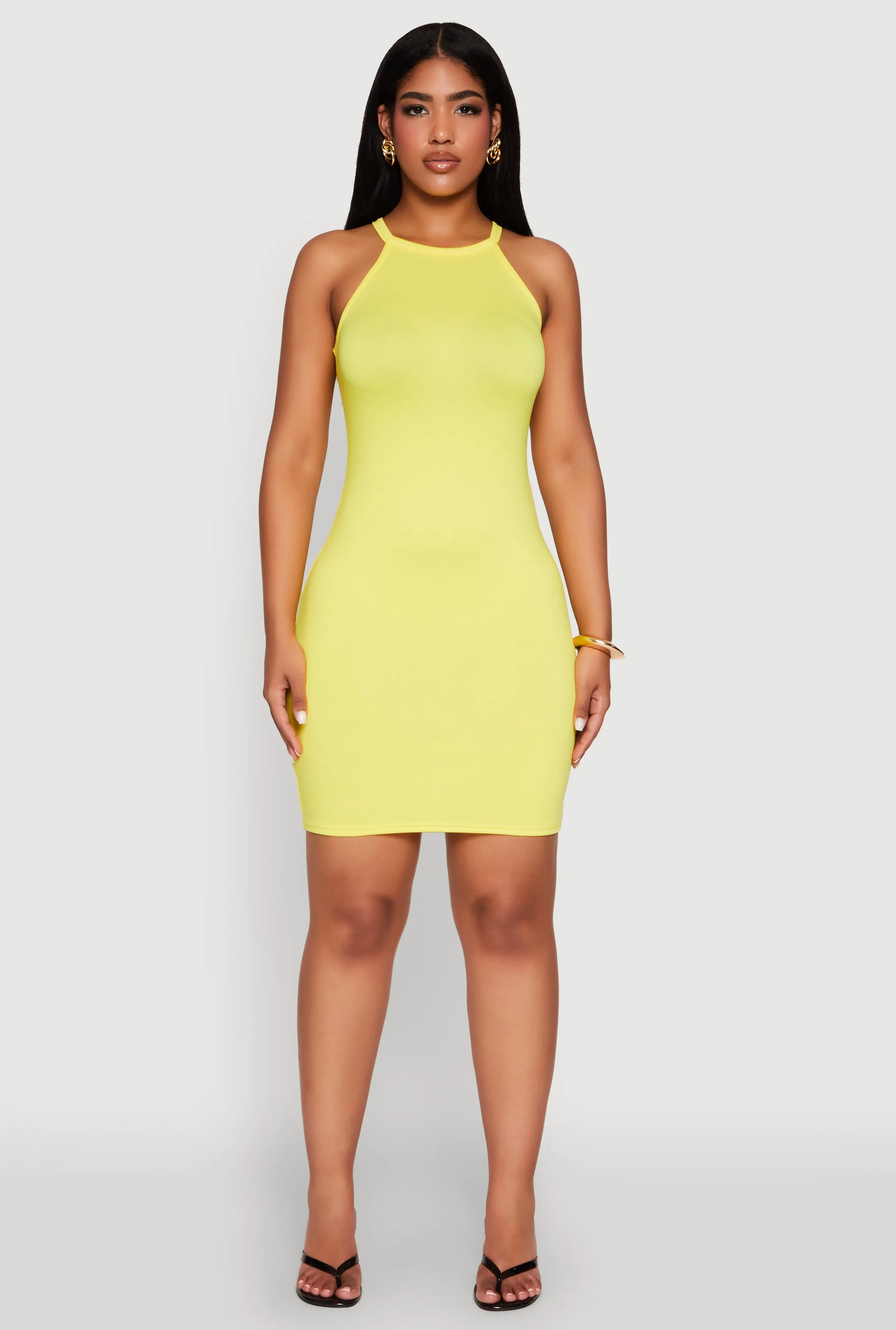 Laser Cut Halter Mini Dress sold by Rainbow product image thumbnail 2