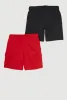 Little Boys Drawstring Waist Sweatshorts 2 Pack sold by Rainbow