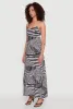 Striped Print Cut Out Back Maxi Dress sold by Rainbow