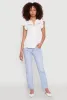 Iris Crepe Knit Flutter Sleeve Blouse sold by Rainbow