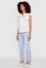 Iris Crepe Knit Flutter Sleeve Blouse sold by Rainbow