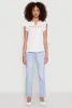 Iris Crepe Knit Flutter Sleeve Blouse sold by Rainbow