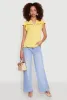 Iris Crepe Knit Flutter Sleeve Blouse sold by Rainbow