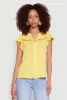 Iris Crepe Knit Flutter Sleeve Blouse sold by Rainbow