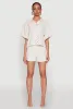 Iris Linen Drawstring Shorts sold by Rainbow