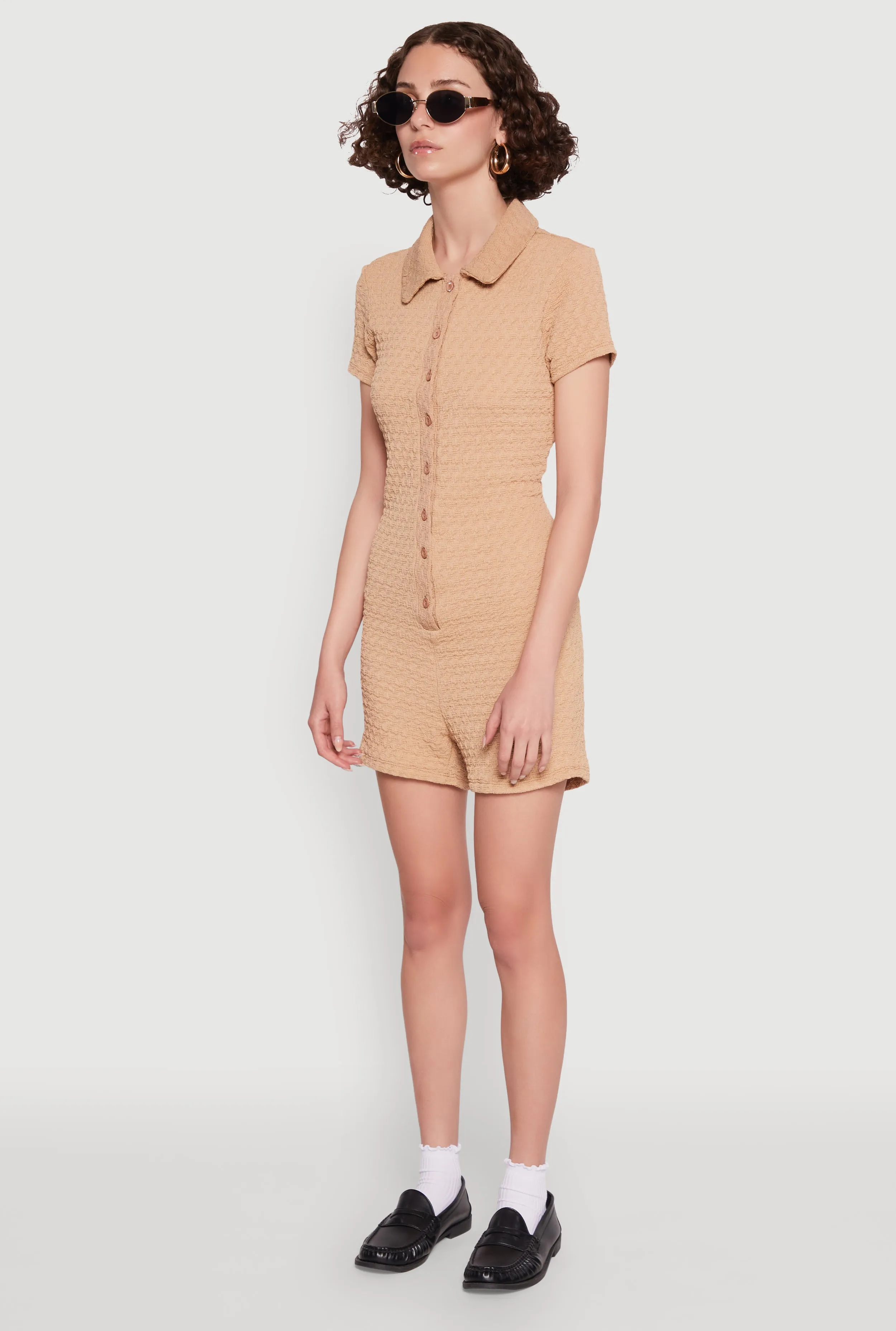 Iris Textured Knit Short Sleeve Romper sold by Rainbow product image thumbnail 3