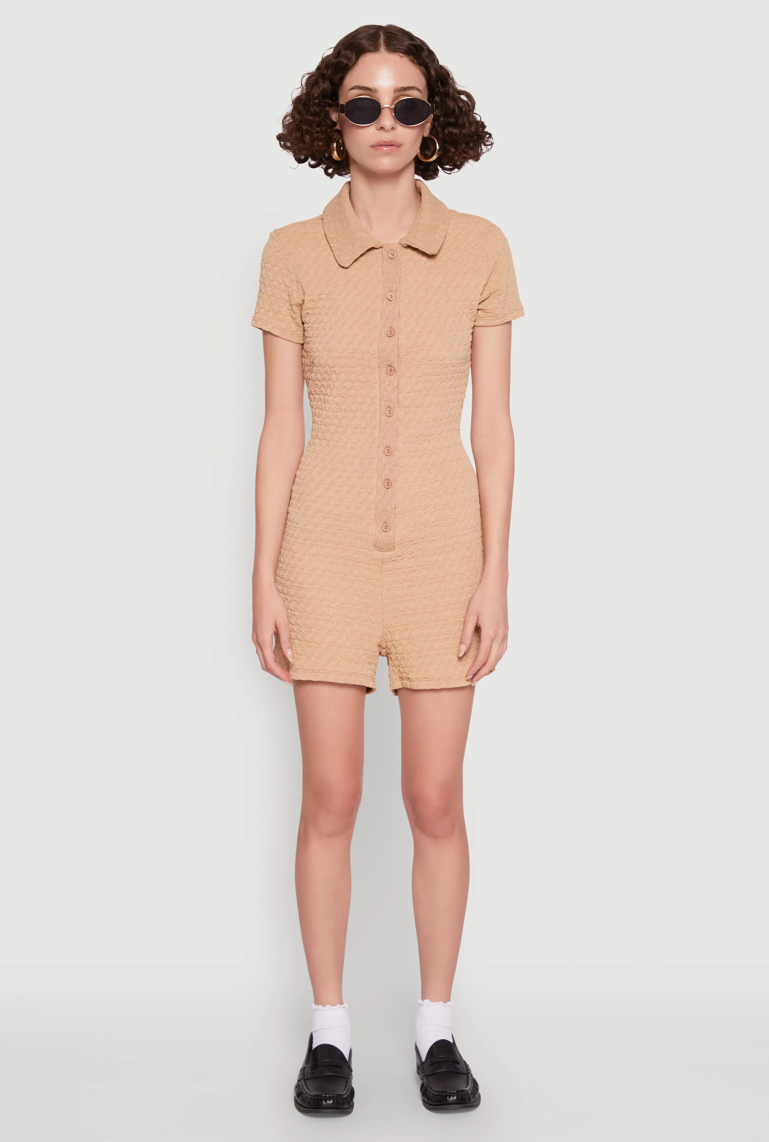 Iris Textured Knit Short Sleeve Romper sold by Rainbow product image thumbnail 2