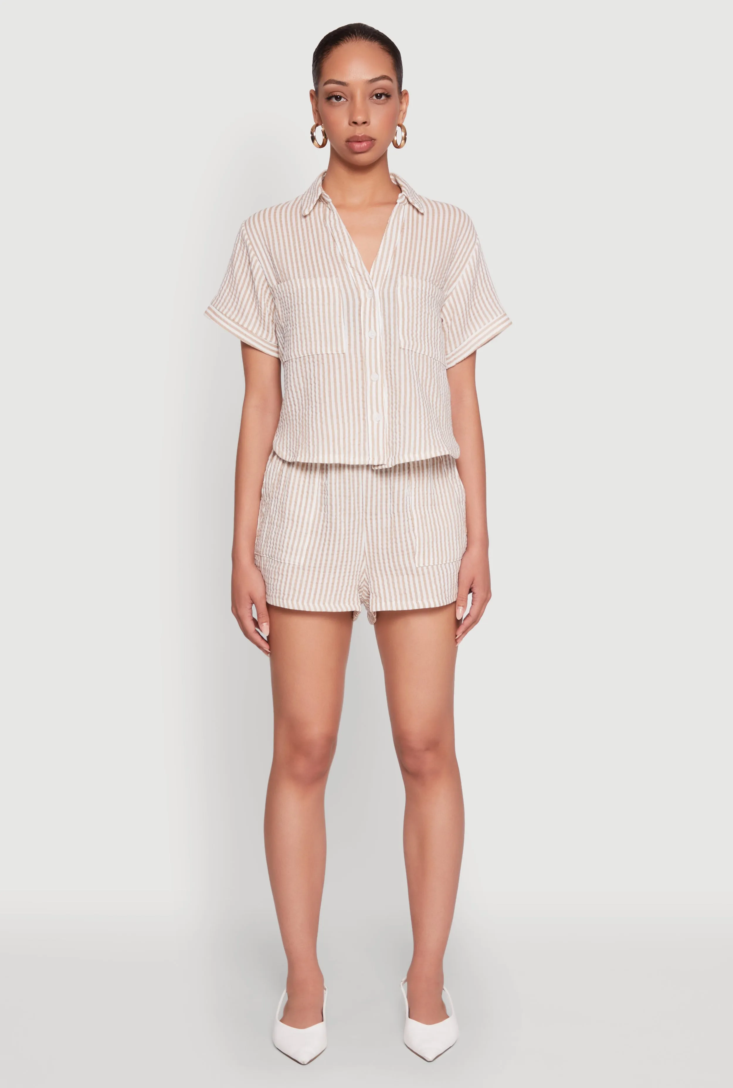 Gauze Knit Striped Shirt sold by Rainbow product image thumbnail 2