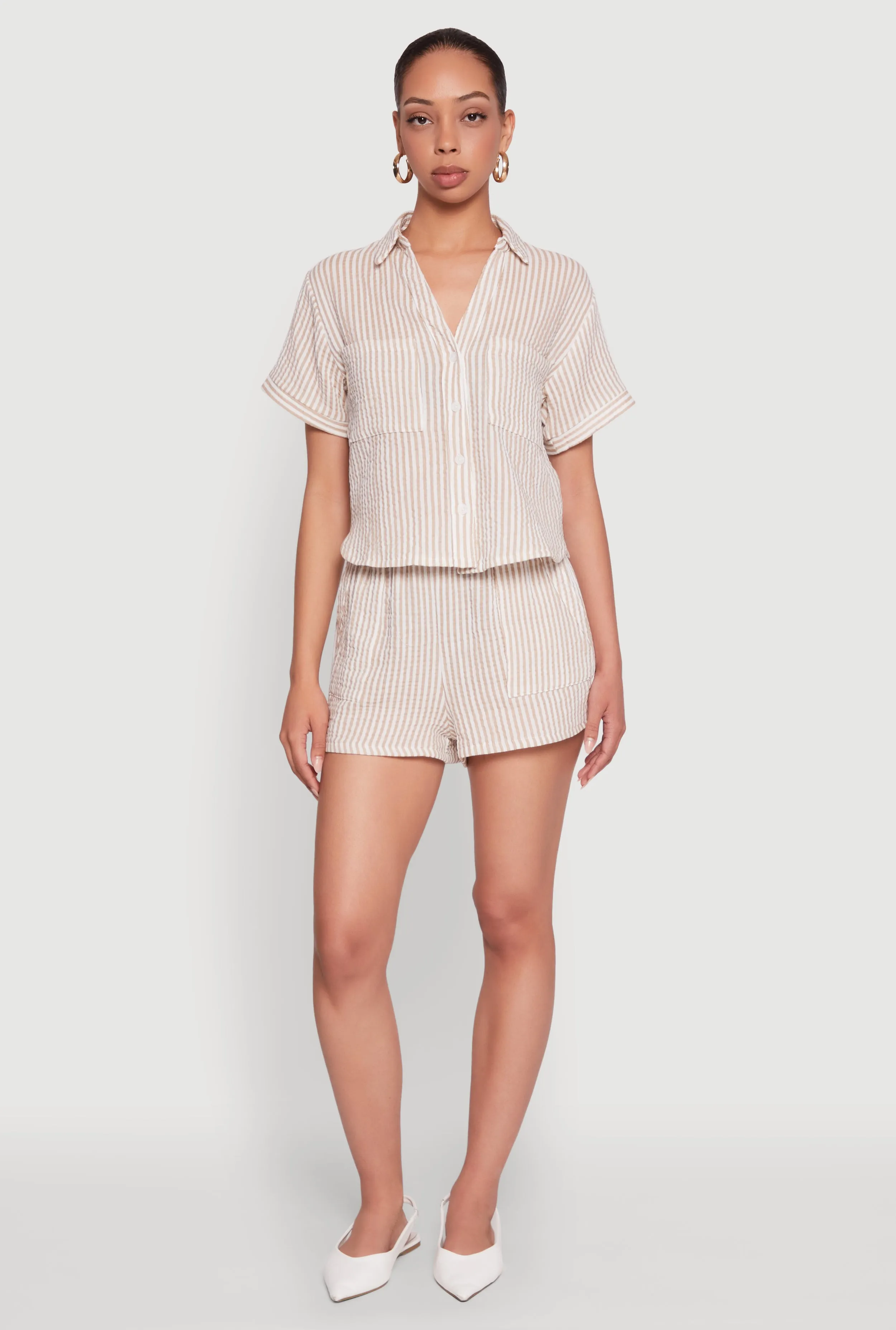 Gauze Knit Striped Shirt sold by Rainbow product image thumbnail 3