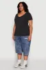 Plus Size V Neck Short Sleeve Tee sold by Rainbow