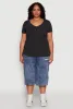 Plus Size V Neck Short Sleeve Tee sold by Rainbow
