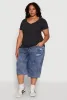 Plus Size V Neck Short Sleeve Tee sold by Rainbow