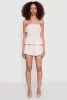 Haute Monde Smocked Pinstripe Peplum Top sold by Rainbow