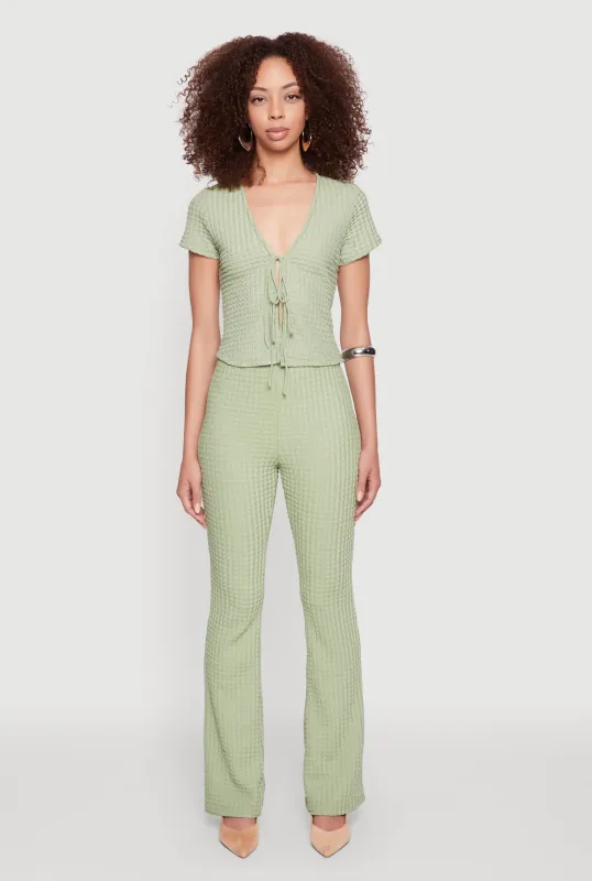 Iris Textured Knit Dress Pants made by iris