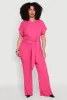 Plus Size Textured Knit High Waist Pants sold by Rainbow