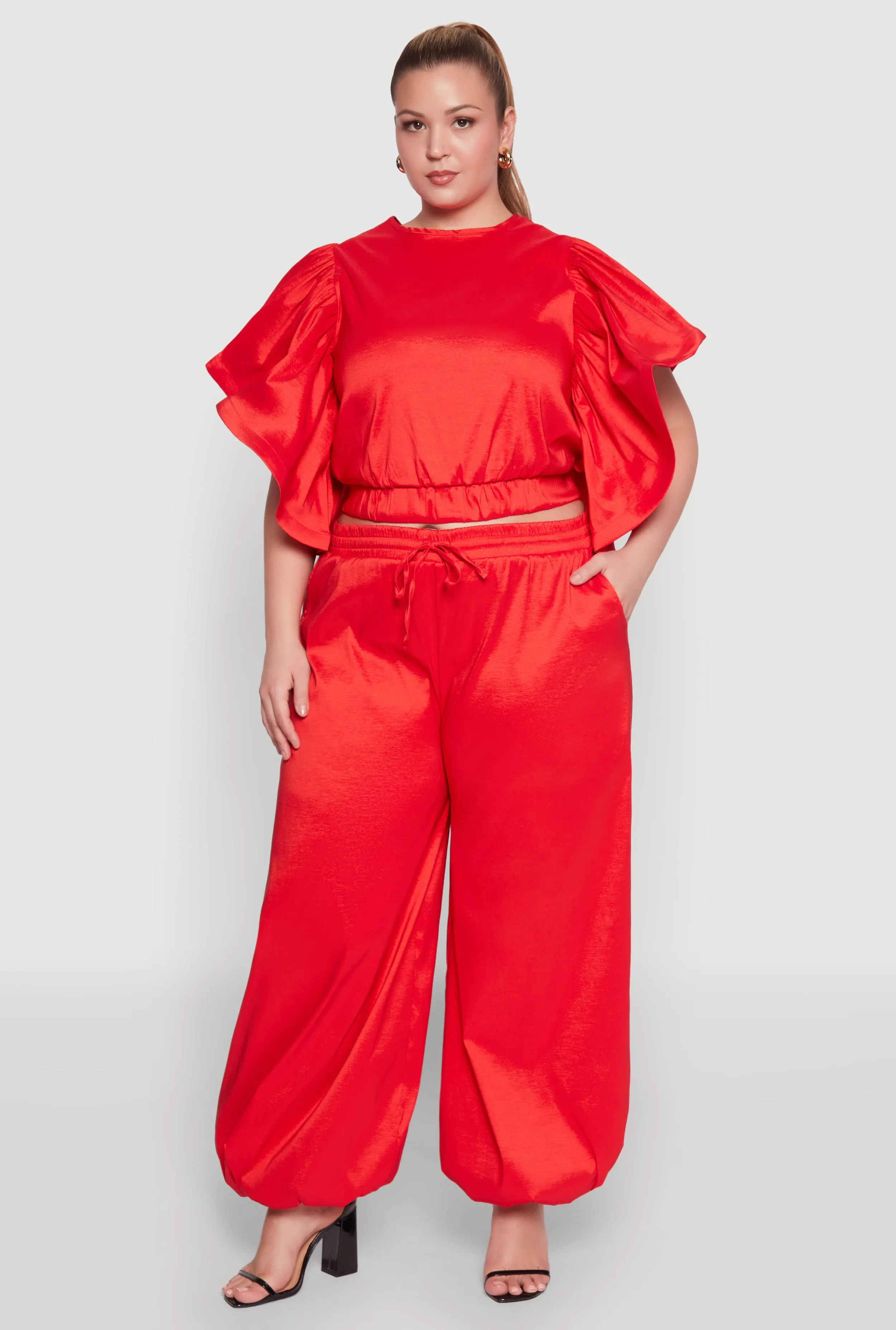 Plus Size Nylon Parachute Pants sold by Rainbow