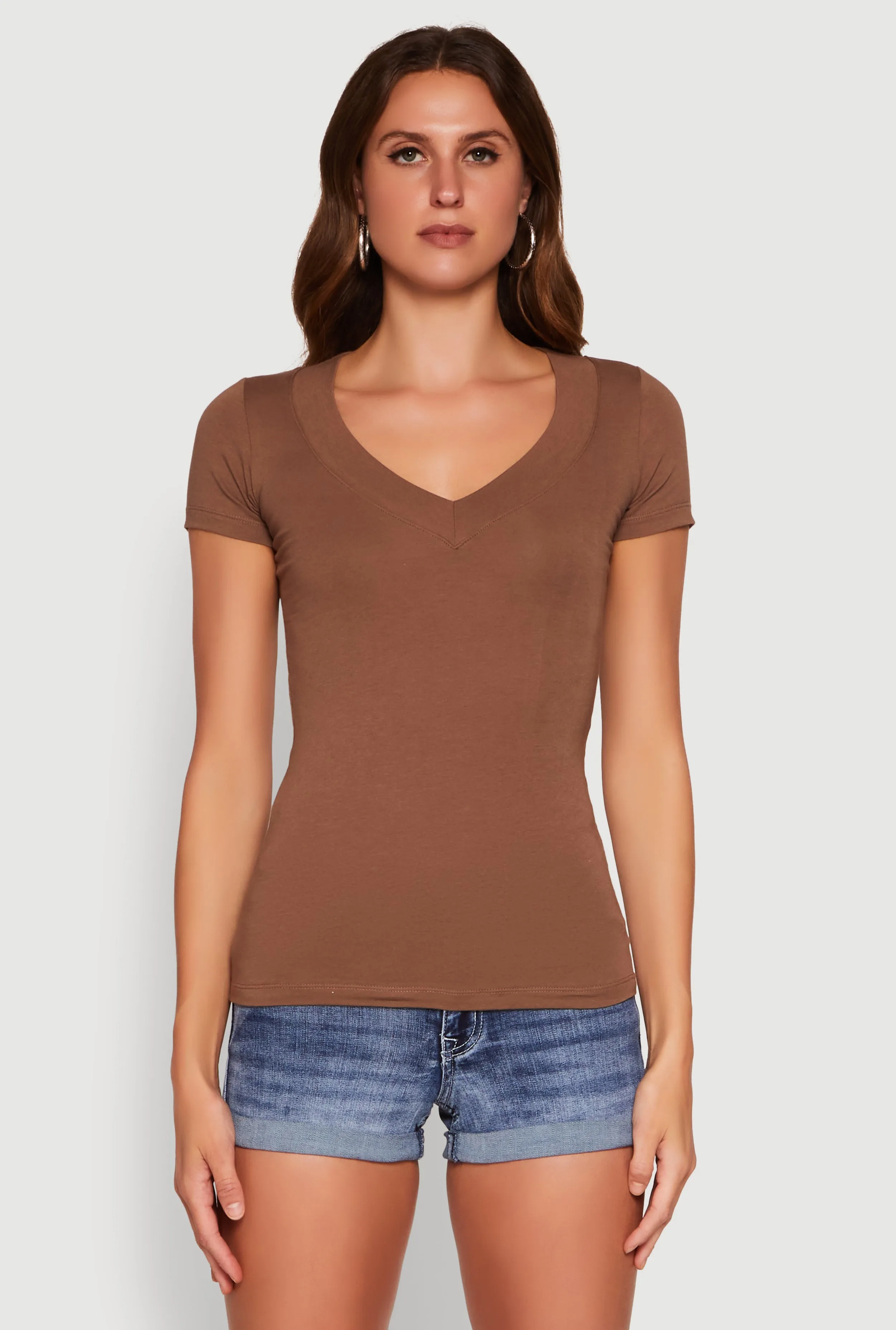 Short Sleeve V Neck T Shirt sold by Rainbow product image thumbnail 2