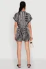 Patterned Button Front Romper sold by Rainbow