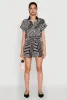 Patterned Button Front Romper sold by Rainbow