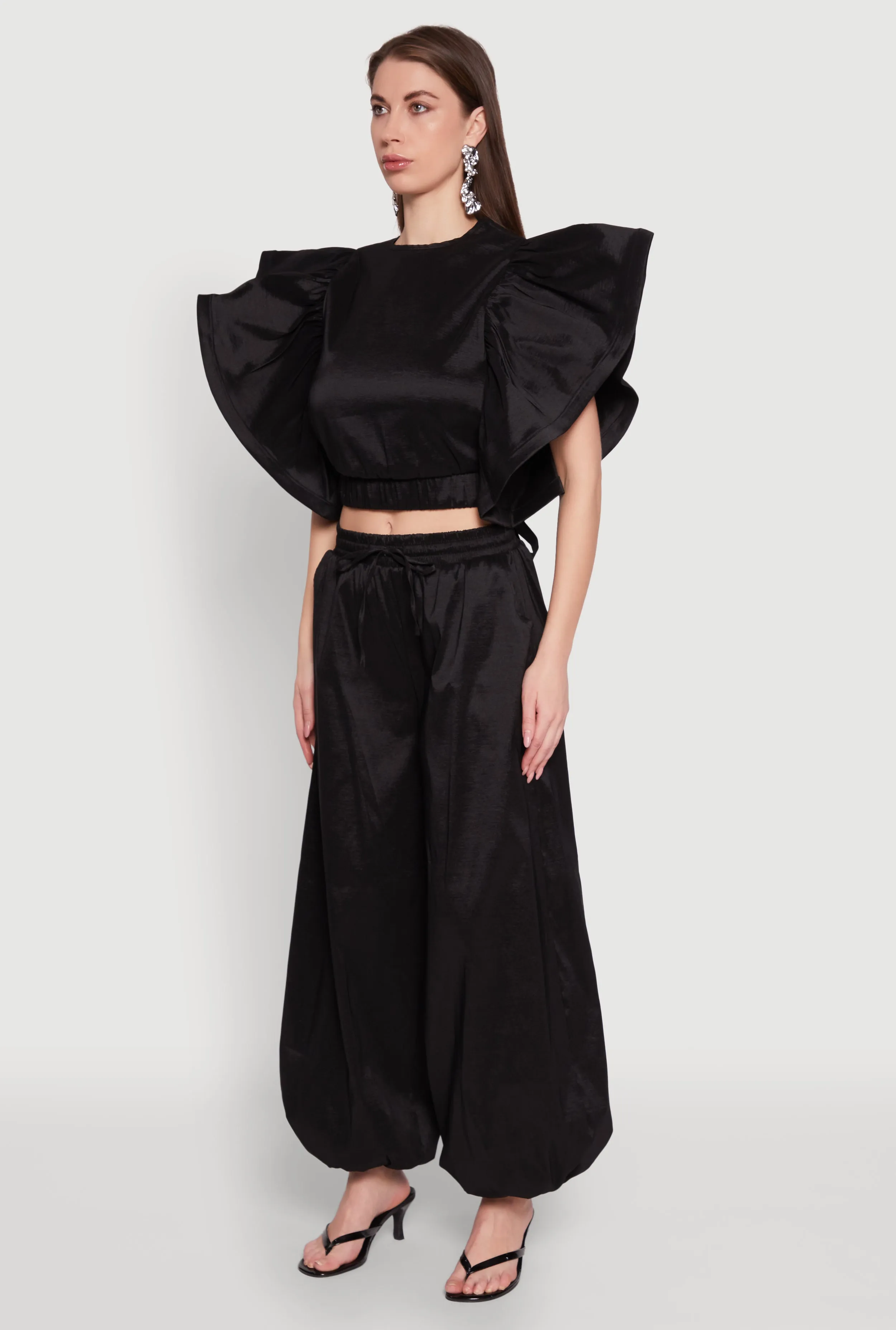 Flutter Sleeve Crop Top sold by Rainbow product image thumbnail 5