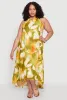 Plus Size Floral Print Keyhole High Low Shift Dress sold by Rainbow