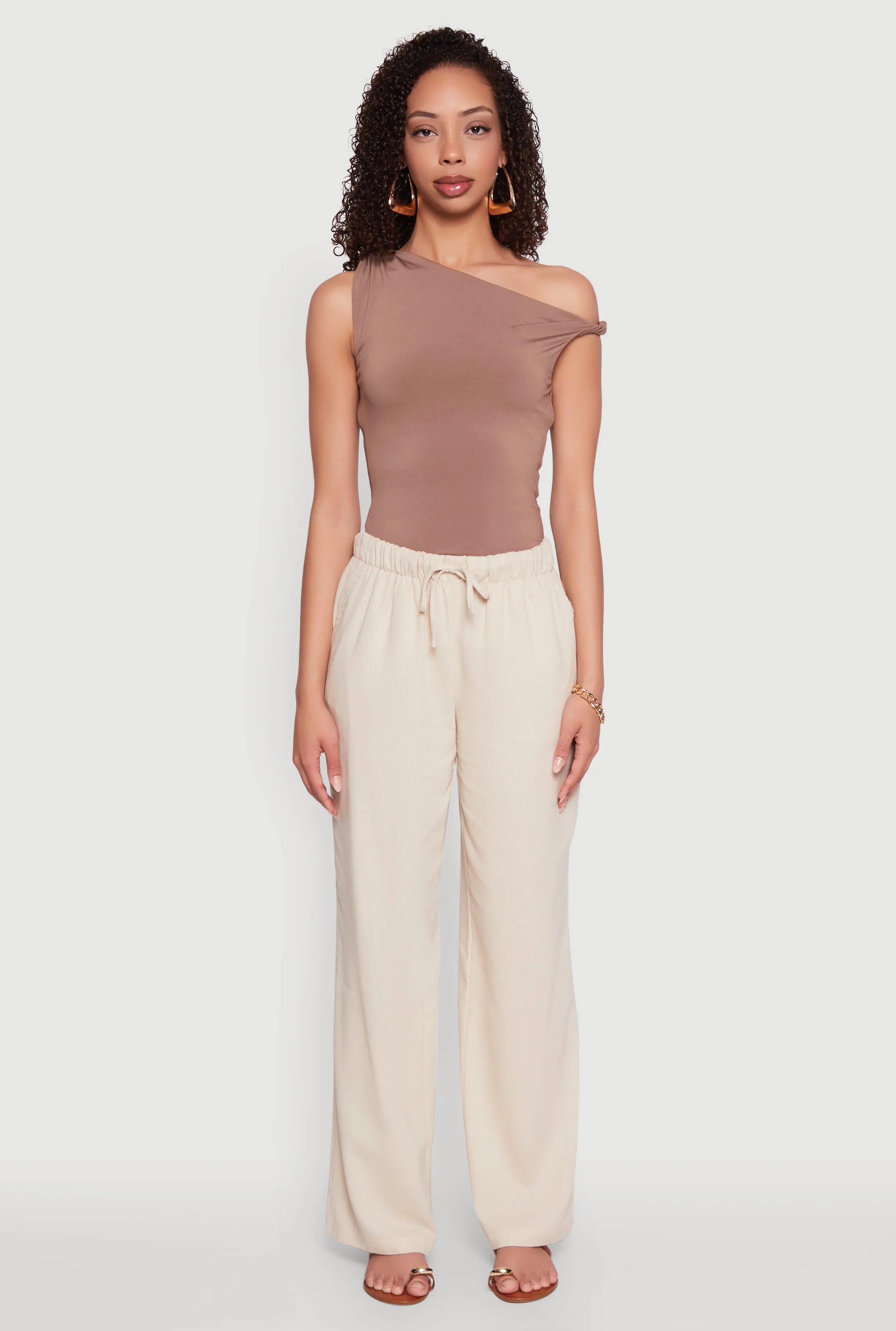 Linen Drawstring Waist Pants sold by Rainbow product image thumbnail 2