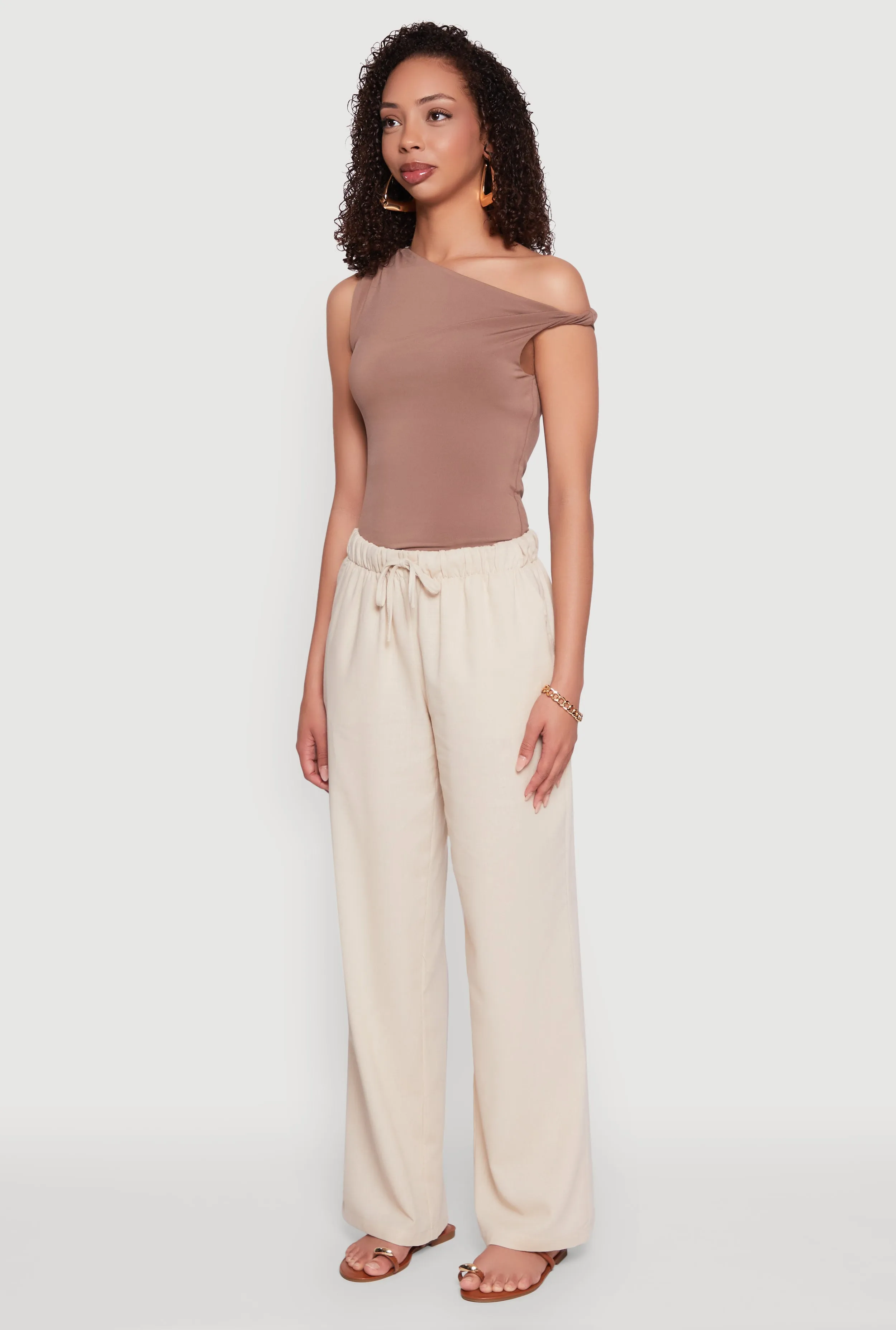 Linen Drawstring Waist Pants sold by Rainbow product image thumbnail 3