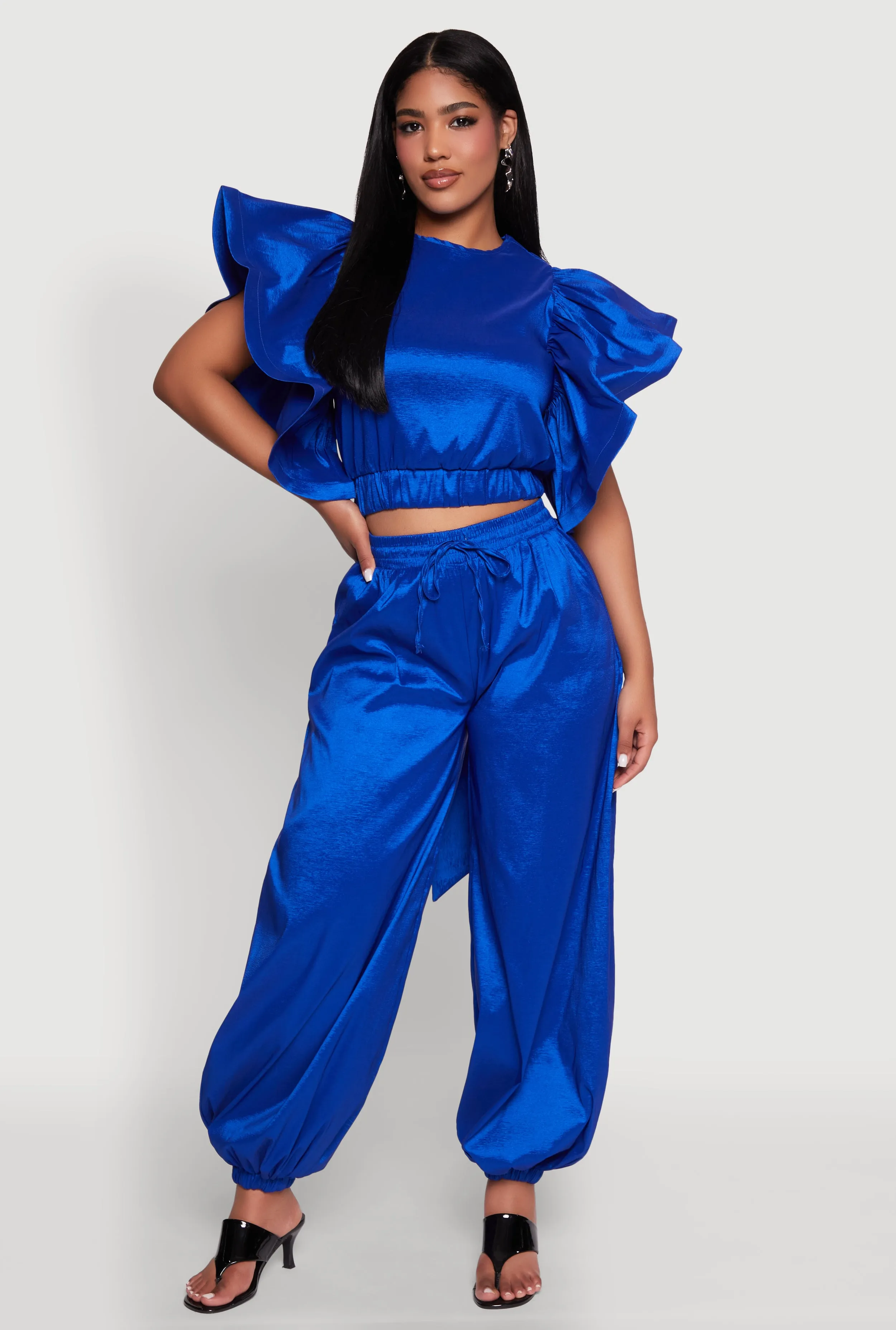 Flutter Sleeve Crop Top sold by Rainbow product image thumbnail 3